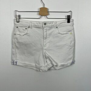 Vineyard Vine girls raw cuff hem denim shorts 5 pocket cotton blend youth short